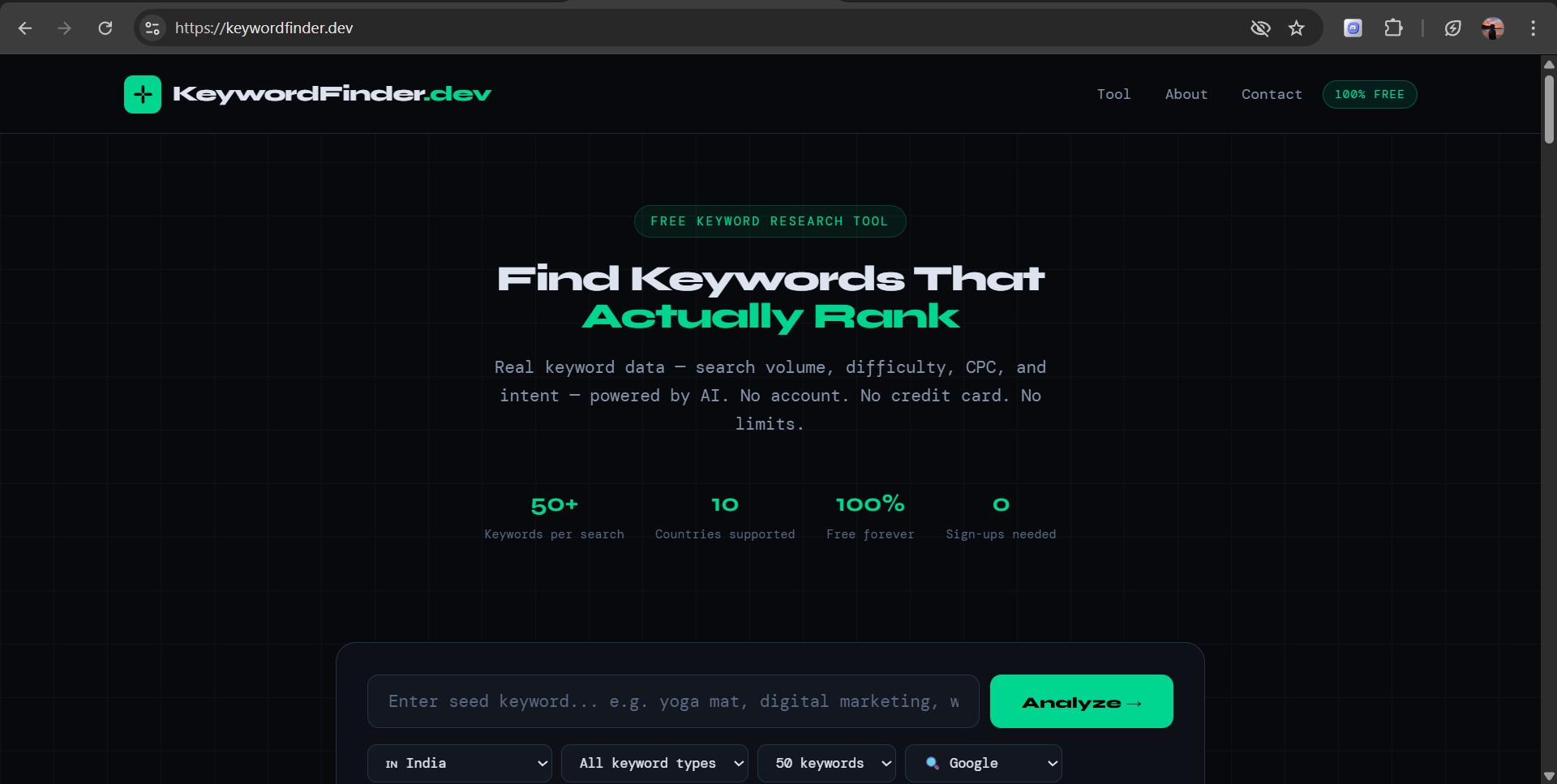 KeywordFinder.dev